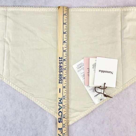 Nanushka Aditi Triangle Scarf Lilac Purple Womens One Size Vegan Leather Bandana - Picture 11 of 13